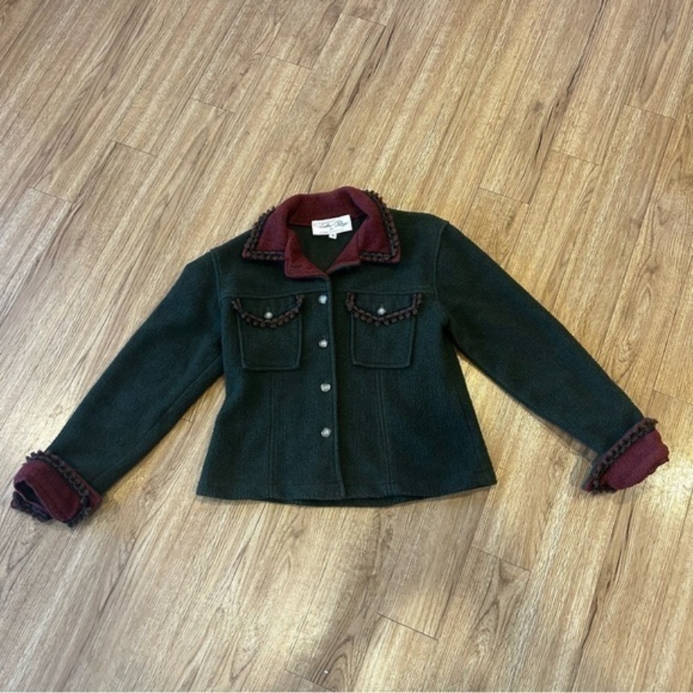 Tasha Polizzi Dark Pine Green Fleece Jacket for Saddleblanket Co.